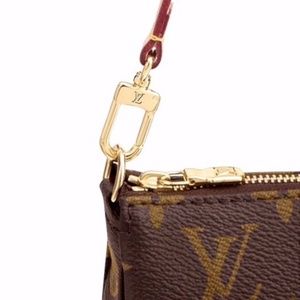 Louis Vuitton Leather Canvas Pouchette